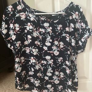 Banana Republic Navy Floral Blouse
